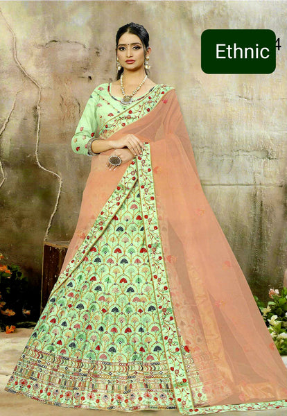 Resham thread work lehnga